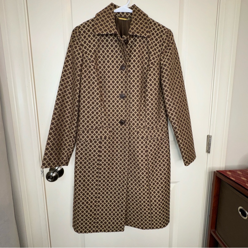 Sigrid Olsen Long Blazer Single Breasted Brown Gold Vintage - Picture 16 of 17